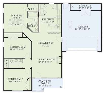 Floorplan 1 for House Plan #110-00379