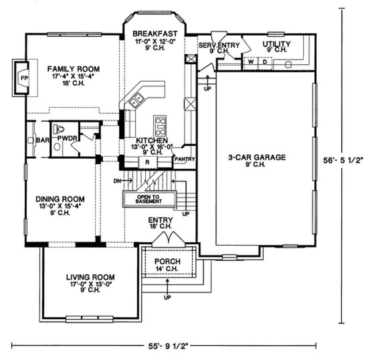 Floorplan 1 for House Plan #402-00991