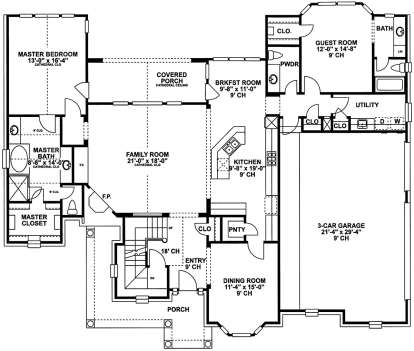 Main Floor for House Plan #402-00992