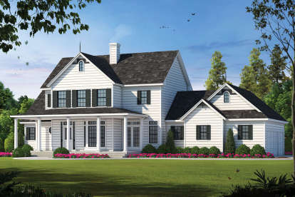 Farmhouse House Plan #402-00993 Elevation Photo