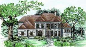 French Country House Plan #402-00996 Elevation Photo