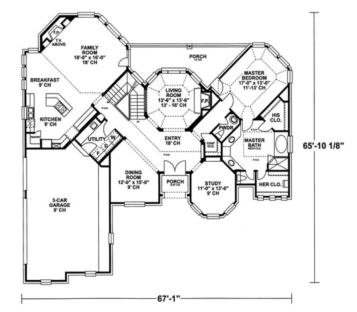 Floorplan 1 for House Plan #402-00996
