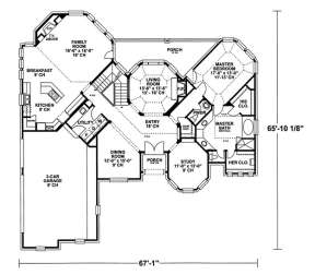Floorplan 1 for House Plan #402-00996