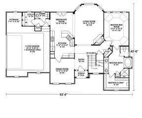 Floorplan 1 for House Plan #402-00997