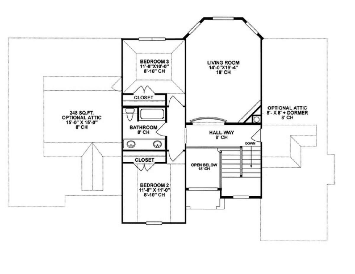 Floorplan 2 for House Plan #402-00997
