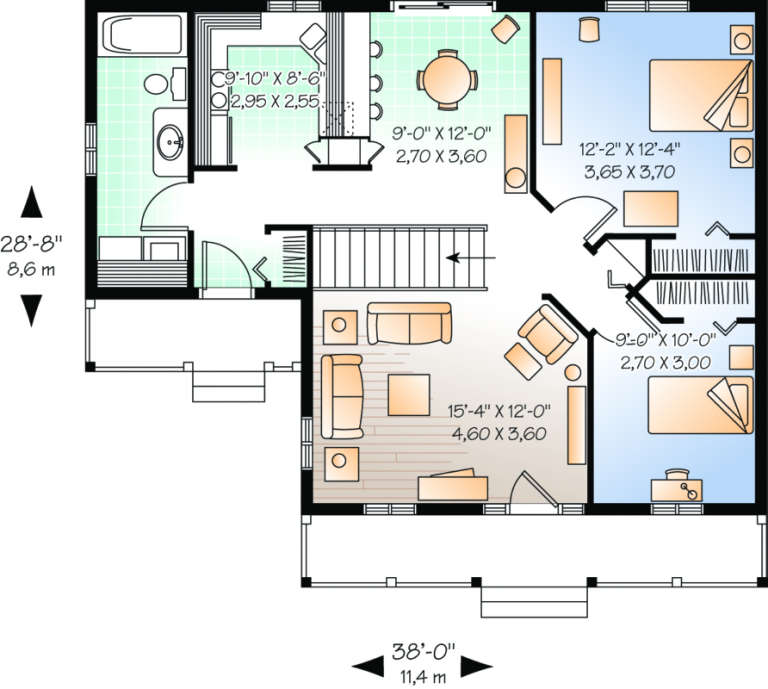 House Plan House Plan #523 Drawing 1
