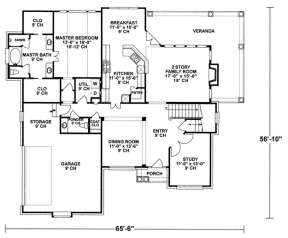 Floorplan 1 for House Plan #402-01001