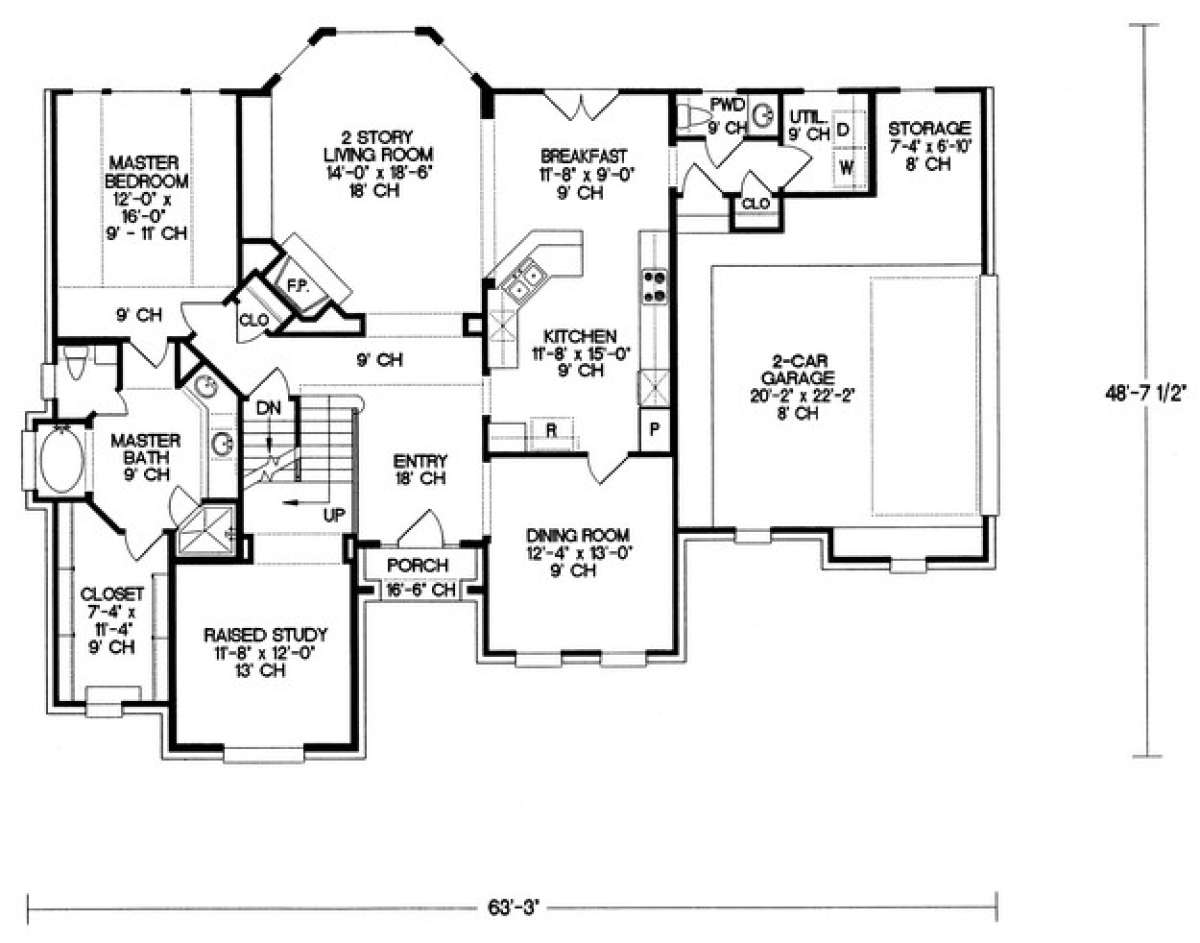 Floorplan 1 for House Plan #402-01007