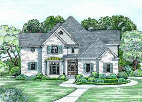 French Country House Plan #402-01009 Elevation Photo