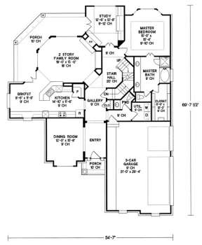 Floorplan 1 for House Plan #402-01009