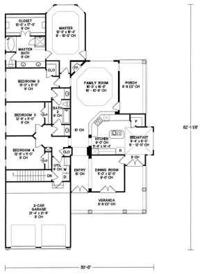 Floorplan 1 for House Plan #402-01012