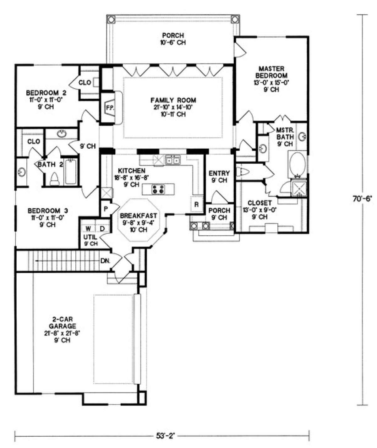 Floorplan 1 for House Plan #402-01014