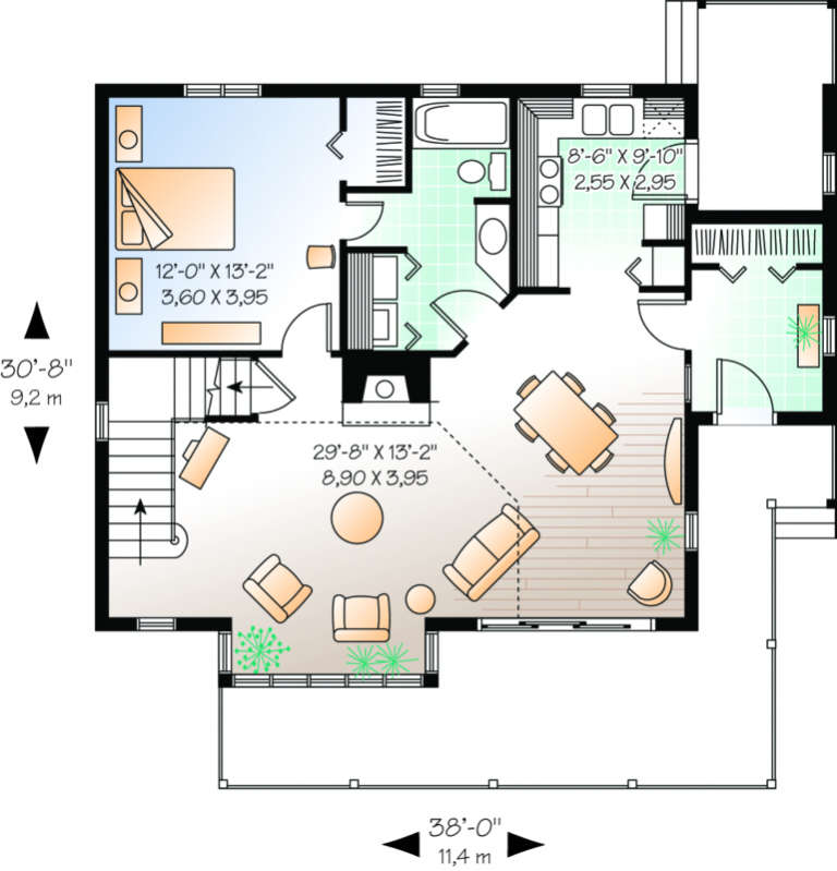 House Plan House Plan #525 Drawing 1