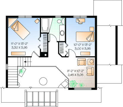 House Plan House Plan #525 Drawing 2