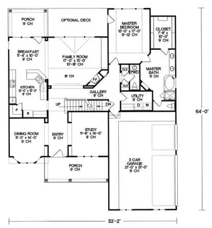 Floorplan 1 for House Plan #402-01021
