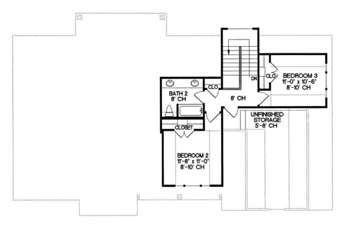 Floorplan 2 for House Plan #402-01022
