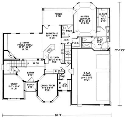 Floorplan 1 for House Plan #402-01023