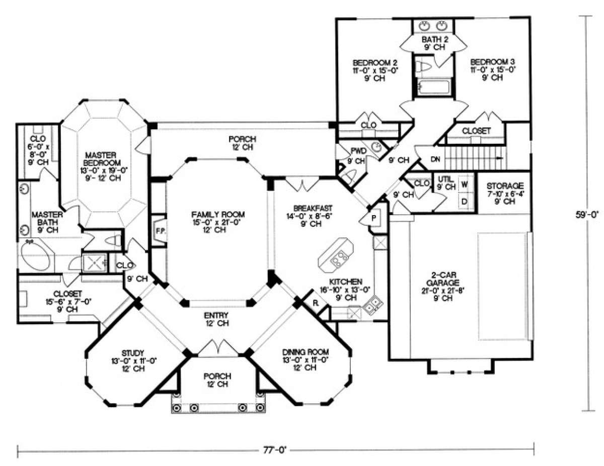 Floorplan 1 for House Plan #402-01026