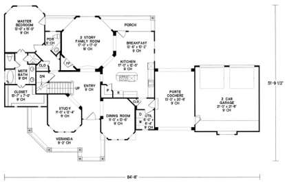Floorplan 1 for House Plan #402-01032