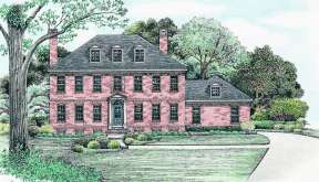 Colonial House Plan #402-01037 Elevation Photo