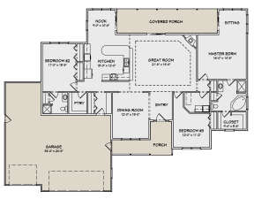 Floorplan 1 for House Plan #849-00002