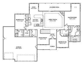 Floorplan 1 for House Plan #849-00002