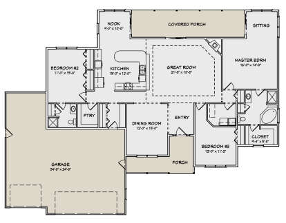 Main Floor  for House Plan #849-00002