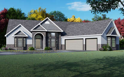 European House Plan #849-00003 Elevation Photo