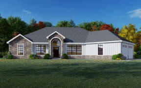 Ranch House Plan #849-00005 Elevation Photo