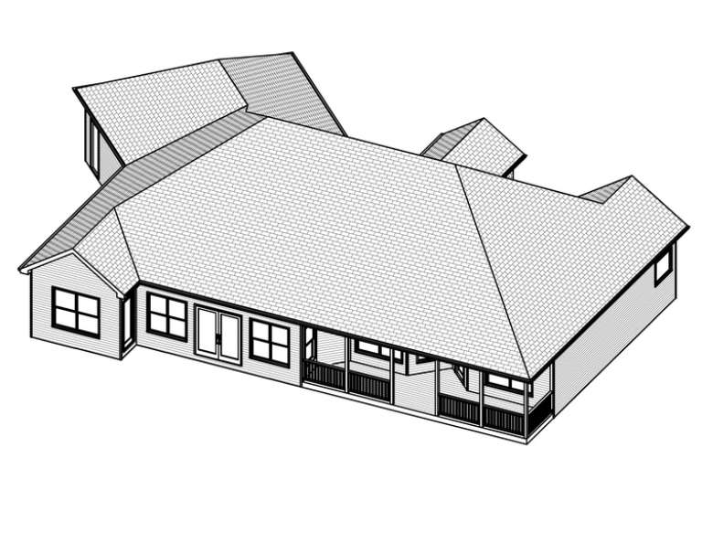 Ranch House Plan #849-00005 Elevation Photo