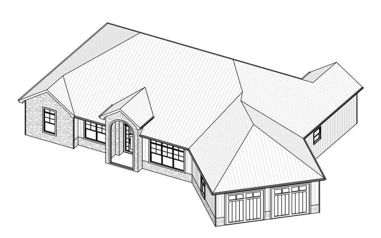 Ranch House Plan #849-00005 Elevation Photo