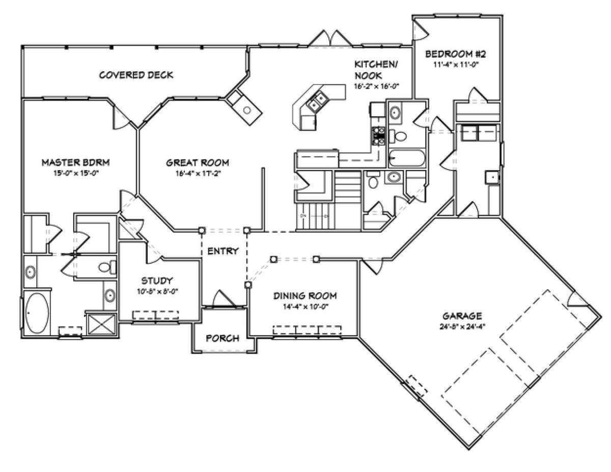 Floorplan 1 for House Plan #849-00005