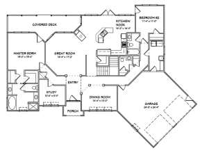 Floorplan 1 for House Plan #849-00005