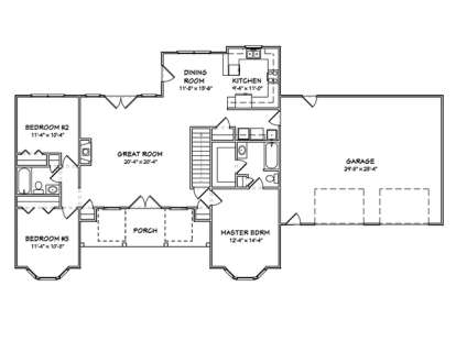 Floorplan 1 for House Plan #849-00006