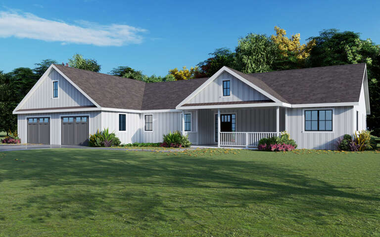 House Plan House Plan #5278 Angled Front Elevation