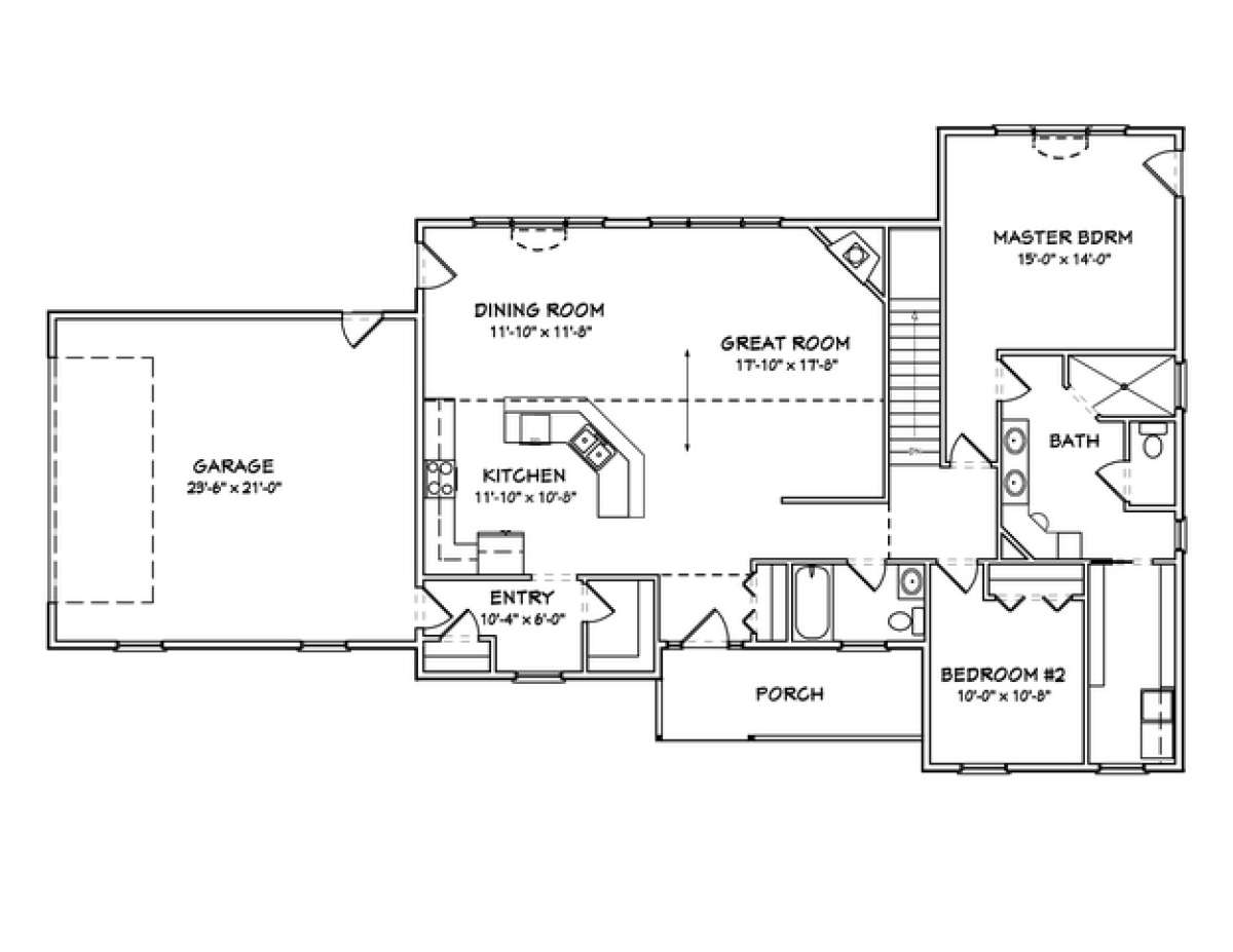 Floorplan 1 for House Plan #849-00009