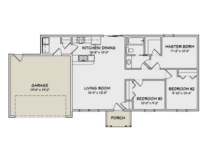 Floorplan 1 for House Plan #849-00010