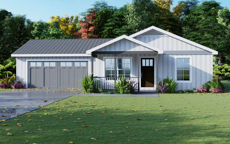 House Plan House Plan #5282 Angled Front Elevation