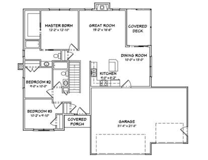 Floorplan 1 for House Plan #849-00016