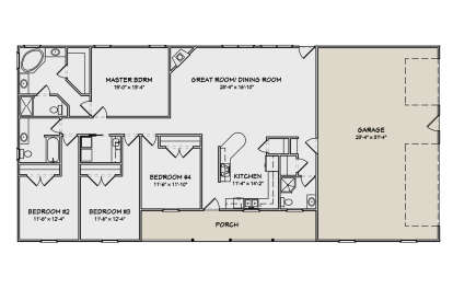 Floorplan 1 for House Plan #849-00018