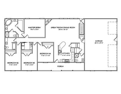 Floorplan 1 for House Plan #849-00018