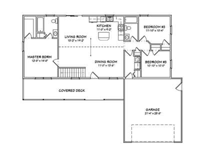 Floorplan 1 for House Plan #849-00019