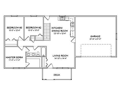 Floorplan 1 for House Plan #849-00020