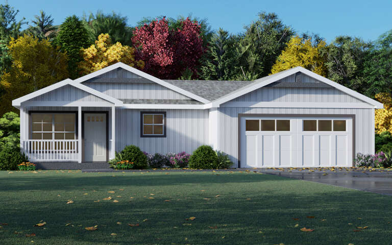House Plan House Plan #5292 Angled Front Elevation