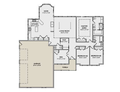 Floorplan 1 for House Plan #849-00023