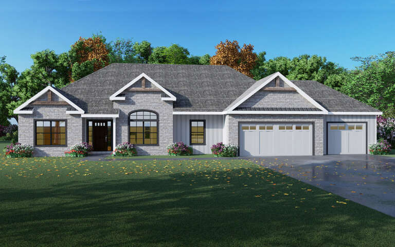 House Plan House Plan #5296 Angled Front Elevation