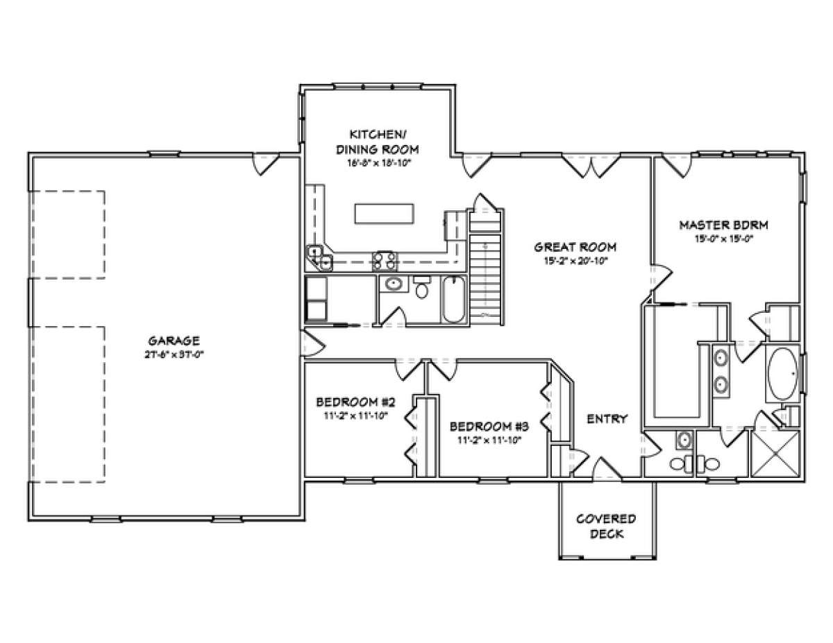 Floorplan 1 for House Plan #849-00026