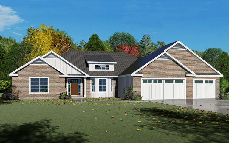 House Plan House Plan #5298 Angled Front Elevation