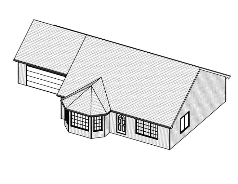 Ranch House Plan #849-00029 Elevation Photo