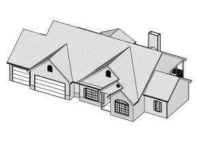Ranch House Plan #849-00030 Elevation Photo
